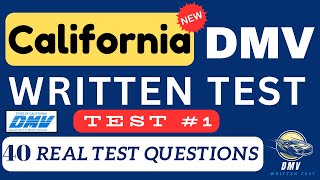 California DMV Written Test 2024 | 40 REAL TEST QUESTIONS SET #1 | DMV Driving Test | DMV Test 2024