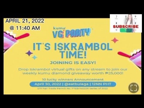 PAANO SUMALI SA KUMU ISKRAMBOL @ BIDA FIRST PARA MAGKA ROON KA NG ENTRY AT MAY CHANCE KANG  MANALO