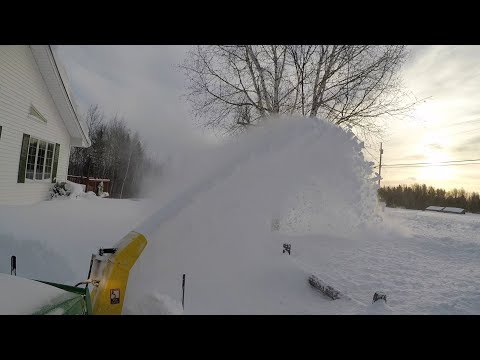 John Deere 3039R snowblower vs blizzard