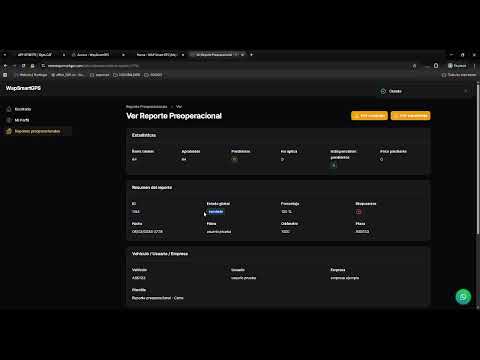 Como cear un reporte preoperacionar en  la nueva plataforma de reportes preoperacionales WAPSMART