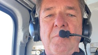 Flying in a Helicopter to survey fire damage in Colorado