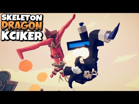 Dragon Kick Skeleton Kicker vs Every Faction - TABS Mods Gameplay