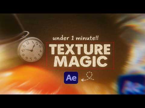 How To Master Textures In After Effects (Under 1 Minutes)