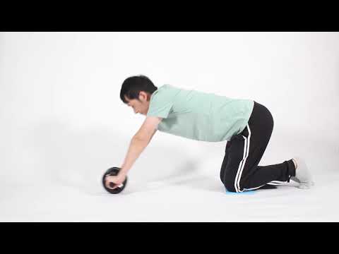 Ab Roller Wheel Fitness Exercise Wheel Roller w/ Knee Pad for Abs