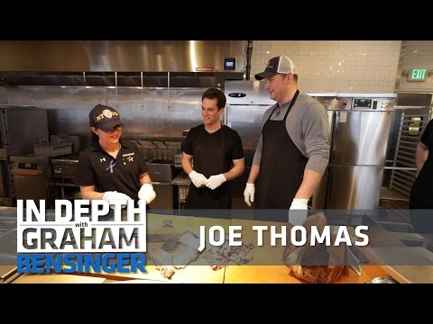 Joe Thomas dominates brisket prep at Mission BBQ
