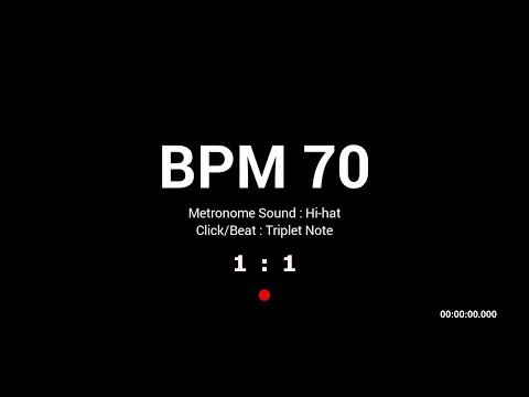 Metronome BPM 70 / Hi-hat / Triplet