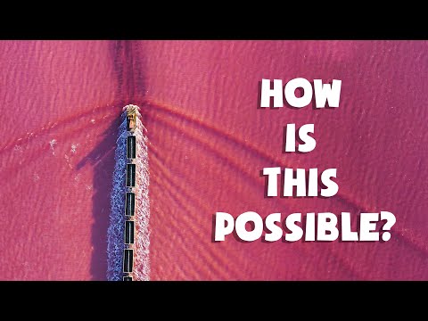 The train rides on water  | Red salt lake  | Lake Burlinskoe