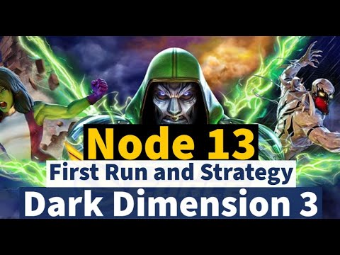Dark Dimension 3: Node 13 - First Run Attempt | DD3 Playthrough | Marvel Strike Force - Free to Play