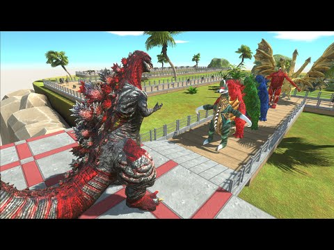 SHIN GODZILLA GORO SUPERMAN DESERT ISLAND DEATH RUN - Animal Revolt Battle Simulator