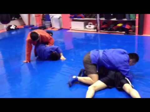 2013.12.28 埼玉でサンボ 寝技スパー1