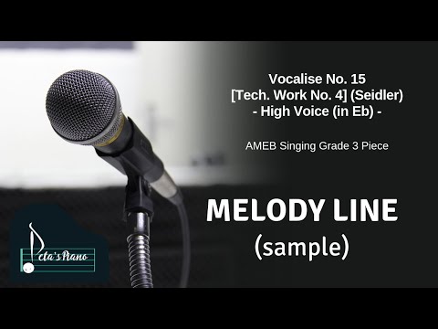 Vocalise No. 15 (Seidler) [Grade 3] - Melody Line (sample)