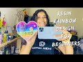 How to make resin rainbow for baby birth story❤️ Resin arts for beginners #smallbusiness #imocraft #