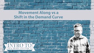 Movement Along vs a Shift in the Demand Curve