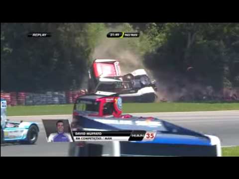 Fórmula Truck 2016. Autódromo Internacional de Guaporé. David Muffato Big Crash