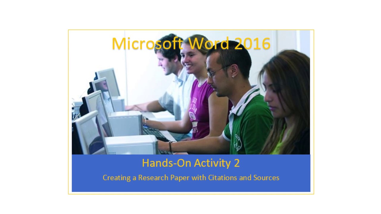 CIS100 Word Module 2   Creating a Research Paper with Citations and Sources