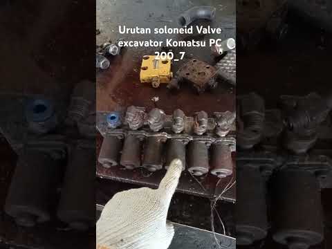 Urutan solenoid Valve excavator Komatsu PC 200-7 #excavator #alatberat #komatsu