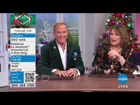 Radiance by Absolute 3,98 ctw Smaragdschliff 4-reihiger Ring