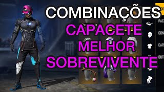 MELHORES COMBINAES COM ROUPAS NO FREE FIRE - COMBINAES CAPACETE MELHOR SOBREVIVENTE S AS TOP