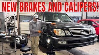 New Brakes And Calipers For The Lexus LX470! How To Replace Old, Worn Rusted Brake System!