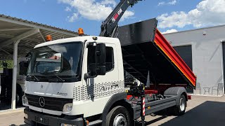 Autobasculantă Mercedes-Benz Atego 1218 KIPPER with CRANE HIAB SKL&Aacute;PAČ S3 HYDRAULICK&Aacute; RUKA | Imagine 4 - Autoline