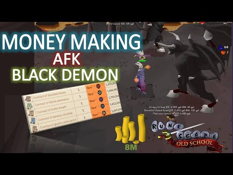 Money making afk black demon guía básica [OSRS] #runescape