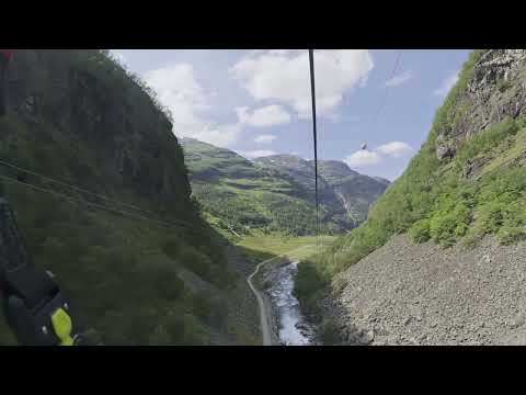 NORWAY'S LONGEST ZIPLINE! 🤯 (100 km/h over Flåm valley) | Flåm Zipline Summer 2025