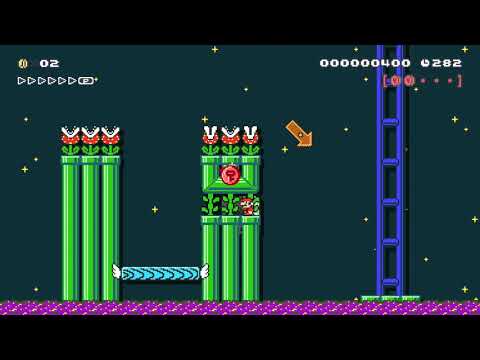 Muncher Jumping in a Jungle V2 - by Nintendbro - Super Mario Maker 2