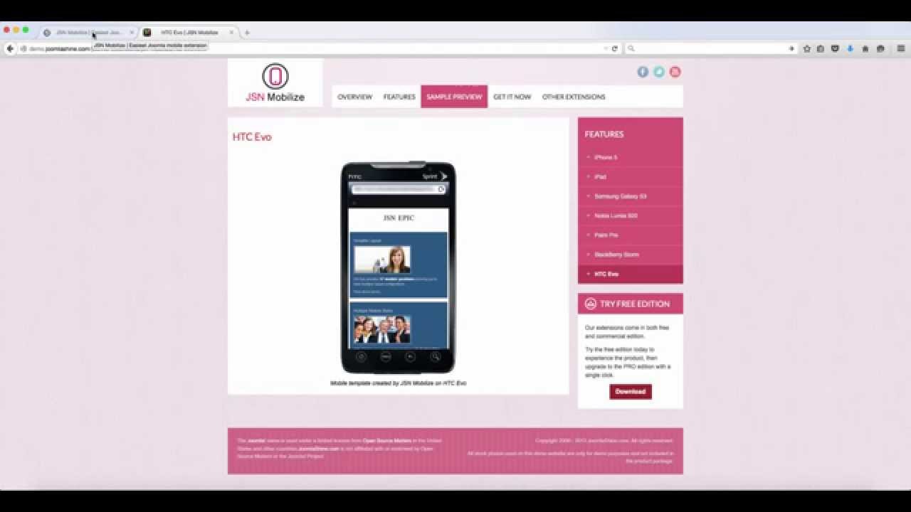 JSN Mobilize Review - EASY Way To Create a Mobile Website With Joomla