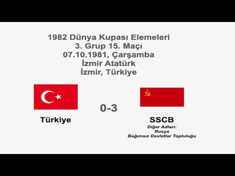 Turkey 0-3 CCCP 07.10.1981 - FIFA World Cup 1982 Qualifying Round 3rd Group 15th Match (2 Goals)