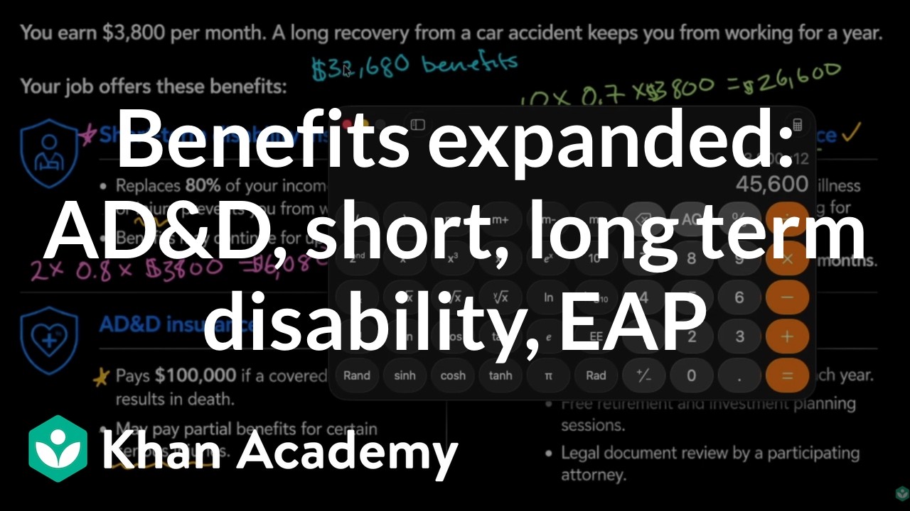 Benefits expanded: AD&D, short, long term disability, EAP | Financial Literacy | Khan Academy