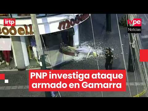 La Victoria: sujeto dispara contra fachada de una galería en Gamarra