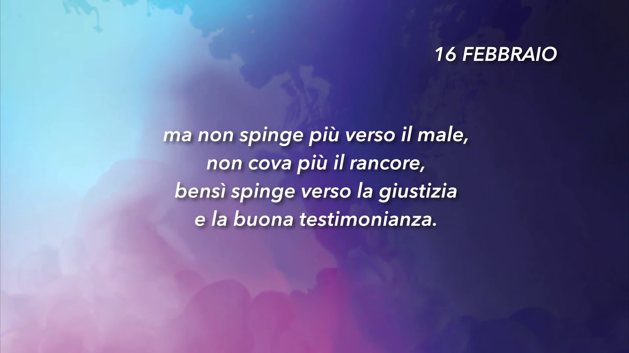 Meditazione Calendario "Parole di Vita" del 16 Febbraio 2019