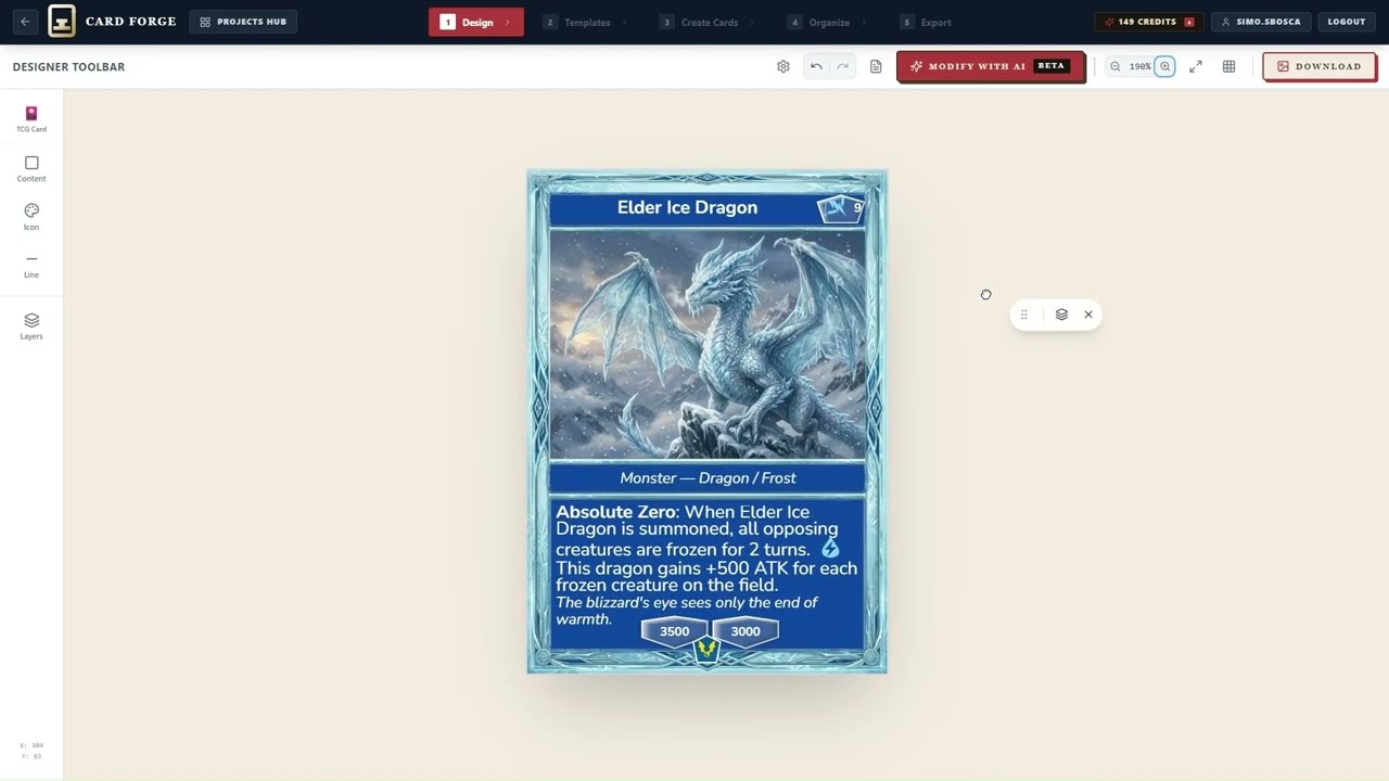 Card Forge App — demo video thumbnail