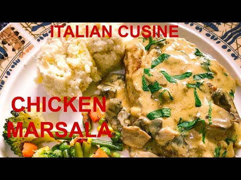 CHICKEN MARSALA WITH MASHED POTATOES #marsala #mashedpotato #Italiandish