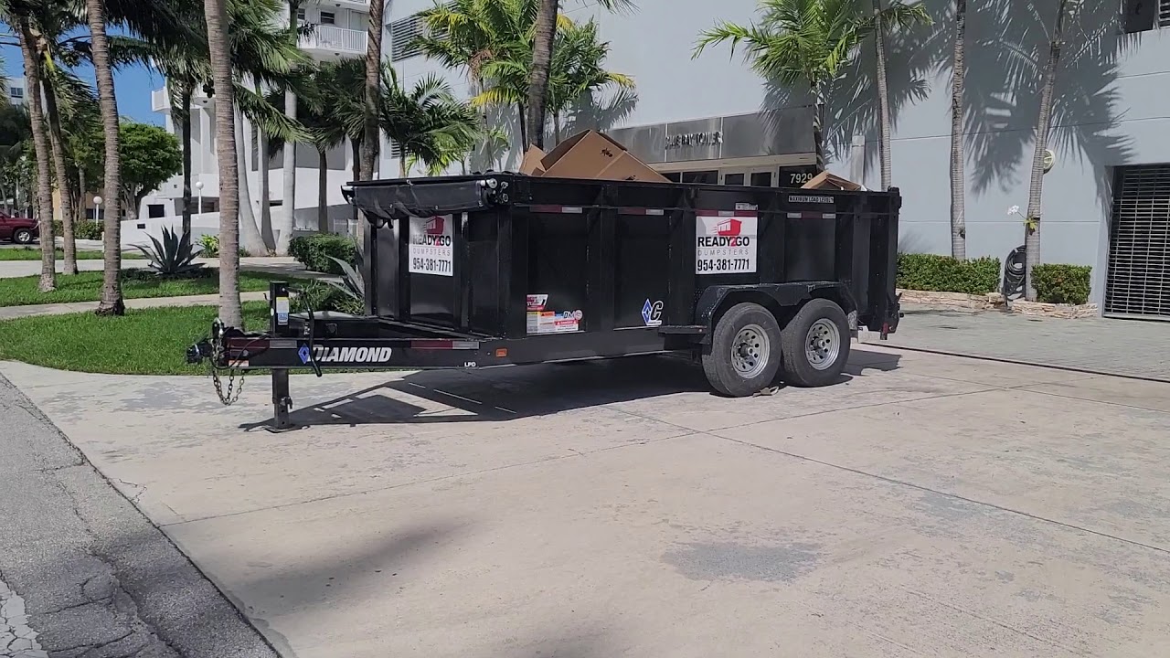 15 Yard Dump Trailer. HOA approved. Driveway Friendly !