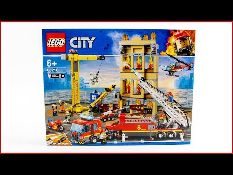 Vidéo LEGO City 60216 : Les pompiers du centre-ville
