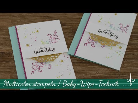 Stempelklasse #20 | Multicolor stempeln | Baby-Wipe-Technik | Tutorial | Stampin' Up!