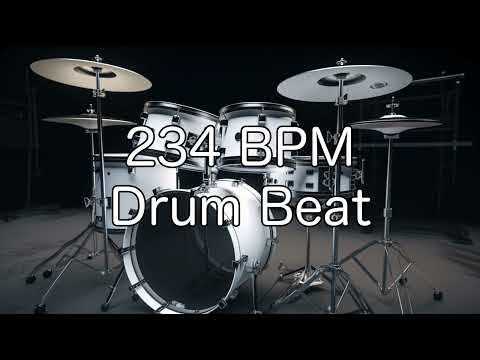 234 BPM Rock Drum Beat for Musical Practise