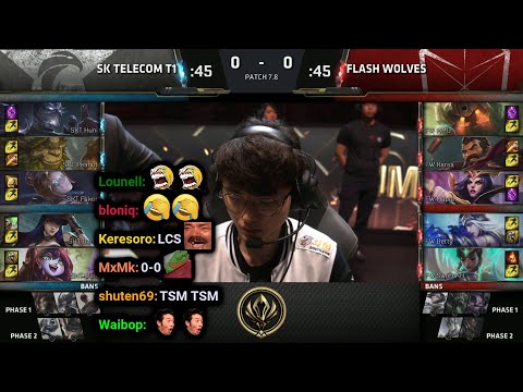 SKT vs FW Game 1 | 2017 MSI Semifinals | Twitch VOD with Chat