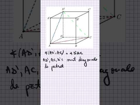 Cubul: Aflați unghiul dintre dreptele D'A și AC