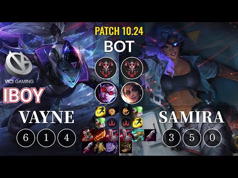 VG iBoy Vayne vs Samira Bot - KR Patch 10.24
