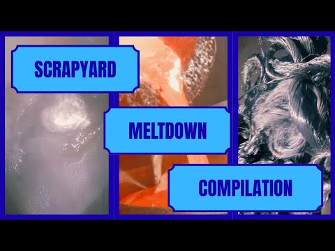 Melting and Refining Metals from Junk Yard Scrap - ASMR - Metal Casting Compilation