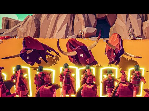 3x GIANT BISON VS EVERY FACTION - Totally Accurate Battle Simulator TABS