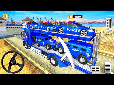 Grand Police Transport Truck Simulator - US Cop Vehicle Transporter Duty - Android Gameplay
