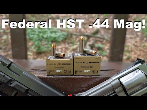 NEW Federal HST .44 Mag! Finally a .44 Mag Ammo for CCW! Federal HST .44 Mag VS .45 ACP+P - Gel Test