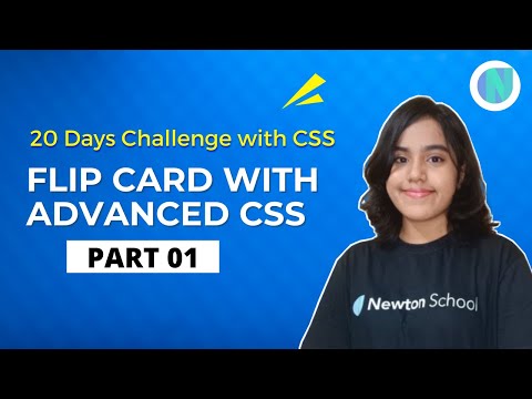 20 Days Challenge with CSS on Building Projects || Flip Card with Advanced CSS || CSS in English 1