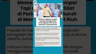 Aksi Enerjik Prabowo di Monas! Lempar Topi lalu Joget Silat, Ratusan Buruh Sambut dengan Riuh