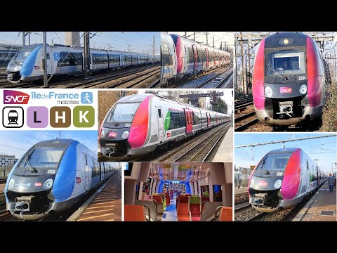 Trains in Île-de-France /Compilation Transilien  Ligne H,K,J | Euro Express