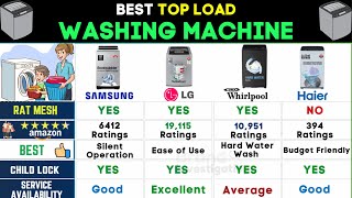🧺Best Top Load Washing Machine in India 2024 | LG vs Samsung vs Whirlpool vs Haier - Top Review