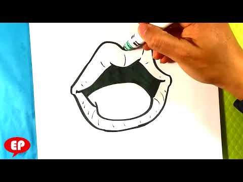 How to Draw Open Mouth - Easy Pictures to Draw